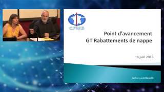 Avancement du GT CFMS quotRabattements de nappequot  18 juin 2019 [upl. by Crystal]