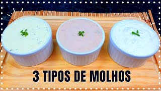 3 MOLHOS INCRÍVEIS PARA ACOMPANHAMENTO DE PETISCOS E CHURRASCO [upl. by Aeslehs]