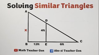 Solving Similar Triangles by MathTeacherGon [upl. by Epilihp]