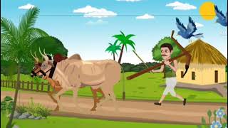 गरीब किसान की कहानी cartoon video Hindi Story Kahani video [upl. by Assadah872]