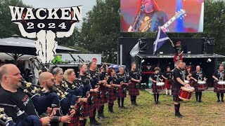 Scottish Bagpipers at Wacken United wackenopenair2024 wacken [upl. by Orodoet319]