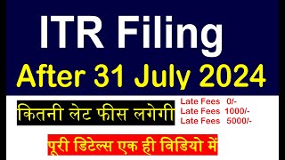 ITR Filing After Due Date 202425  ITR Late Fees  ITR Filing After 31 July  TDS Refund Due Date [upl. by Elimac]