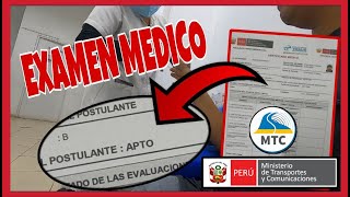 🔴 EXAMEN MEDICO para obtener tu BREVETE  moto  auto [upl. by Nason]