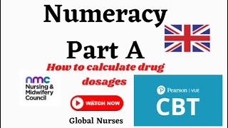 How To Calculate Drug Dosages  Numeracy Made Easy  Healthcare  CBT Part A cbt pearsonvue nmcuk [upl. by Elehcin]