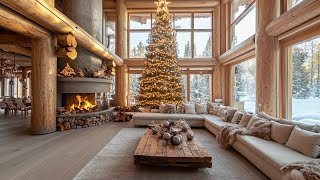 Winter Fireplace and Snow Sounds For A Cozy Christmas Room Ambience That Helps You Sleep Peacefully [upl. by Marlow75]