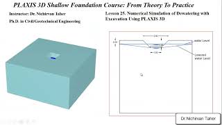 Lesson 25 Numerical Simulation of Dewatering with Excavation Using PLAXIS 3D [upl. by Asiak]