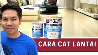 CARA CAT LANTAI GUNA 2 BAHAN [upl. by Sinnal324]