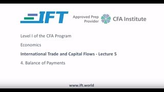 Level 1 CFA Economics International Trade and Capital FlowsLecture 5 [upl. by Sinnelg665]