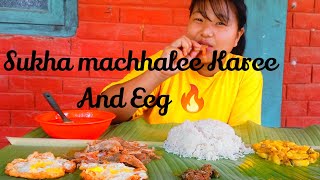 Eating Salt Cod Curry And Eeg wangsha muckbang video [upl. by Dobbins846]