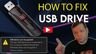 How to Fix USB Device Not Recognized  Restore USB Drive to Default Settings  Corrupted USB Drive [upl. by Everest]