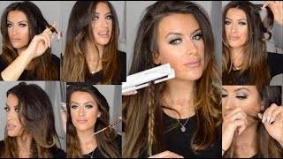 How to CURL and WAVE hair using FLAT IRON hair straighteners by Corioliss [upl. by Angelia40]