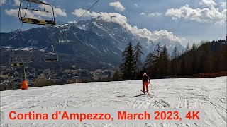 ⛷️ Cortina dAmpezzo March 2023 4K [upl. by Gearard]