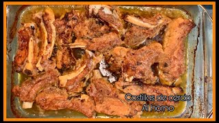 Costillas de cerdo al horno fácil y deliciosas [upl. by Kahlil471]