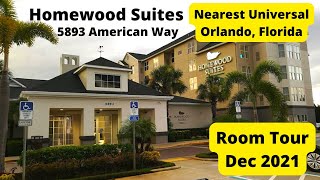 Homewood Suites nearest Universal Studios Orlando Room Tour HILTON [upl. by Ylram]