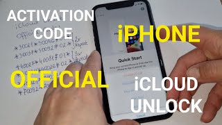 Official iCloud Lock Unlock with Activation Code for iPhone 5678X111213 Any iOS 1000 Success [upl. by Inalaek700]