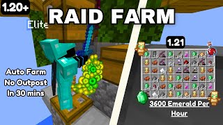 Minecraft BEST Raid Farm 121  3600 Emerald Per Hour [upl. by Aliza]