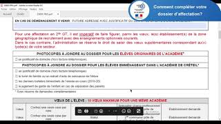 Tutoriel Dossier affectation 2PRO [upl. by Corliss]