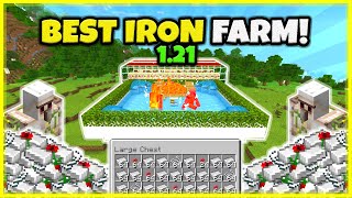 BEST IRON FARM EVER 750 IRONHOUR In Minecraft Bedrock 121 [upl. by Anerol317]