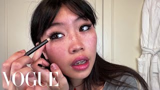 Beabadoobees Guide to Faux Freckles and LivedIn Eyeliner  Beauty Secrets  Vogue [upl. by Berger]