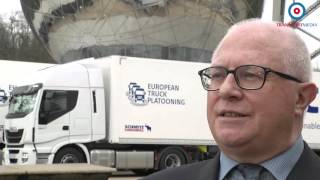 TRANSPORTTV online IVECO Platooning Trucks BrusselRotterdam [upl. by Guimar]