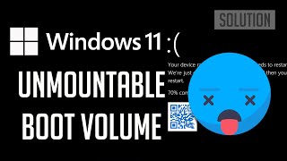 FIX UNMOUNTABLEBOOTVOLUME Blue Screen Error on Windows 1110 5 Solutions [upl. by Maire]