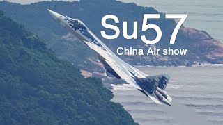 Russia Su57 Cobra maneuver China Air Show Many Maneuvers [upl. by Park356]