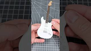 Making a toy Guitar Stratocaster IN ONE MINUTE diy guitarbuilding craft [upl. by Broome253]