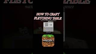 Minecraft  How To Craft Fletching Table [upl. by Pudendas]