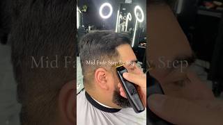 Mid Fade Tutorial 🧼 barber taper taperfadehaircut barbershop midtaper fade barberlife cut [upl. by Orfurd]