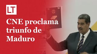 Acto de proclamación a Maduro en el CNE  Elecciones en Venezuela [upl. by Burk509]