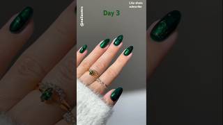 Day 3 quotElegant Emerald for a Luxurious Fall Look 🍃💚quottrendingshorts nails elegantnails nailart [upl. by Enrichetta103]