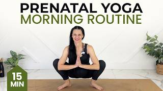 Feel Amazing After This 15Min Prenatal Yoga For Morning Time [upl. by Ahseenak504]