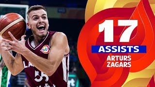 Arturs Zagars 17 AST  TCL Player Of The Game  LAT vs LTU  FIBA Basketball World Cup 2023 [upl. by Korey930]