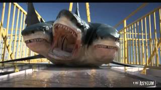 720pHD 3 Headed Shark Attack VFX By Steve Clarke amp Paul Knott [upl. by Tuchman819]