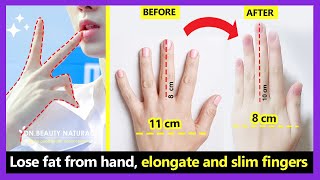 Best Finger exercises to Elongate and Slim fingers How to lose fat from hand make hand thinner [upl. by Alarick]