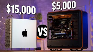 15000 Mac Pro vs 5000 Threadripper  Sorry Apple [upl. by Arahset]