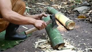 Wild Man Create Amazing Bamboo Bow and Arrow Trap for Bamboo Rat in the Hole Work Very Well [upl. by Henley]