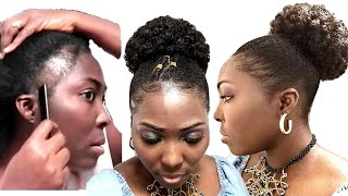 Simple Ponytail Hairstyle For no Edges [upl. by Lyall]