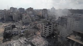 Drone Footage of Gaza City Destruction Following Israeli Bombardment [upl. by Nata]