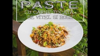 Reteta de paste cu carne tocata de vitel si rosii  Bucataria lui Radu [upl. by Tye]