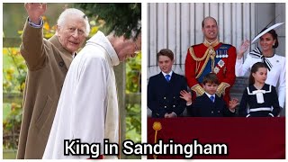 King Charles III Attends Sandringham Church Service Amid Family Gathering Speculations [upl. by Evey]