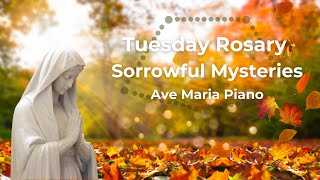 Virtual Rosary Tuesday  Sorrowful Mysteries  Pray the Rosary  Peaceful Autumn Setting  Ave Maria [upl. by Catina]