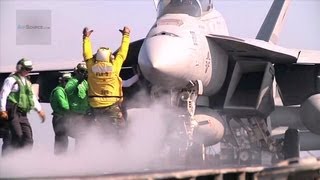 FA18EF Super Hornet Catapult Launchs  USS Enterprise Flight Deck Operations [upl. by Undis808]