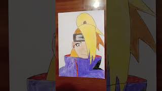 How to deidara 🙂 drawing anime viral shot deidara song bass [upl. by Mullac]