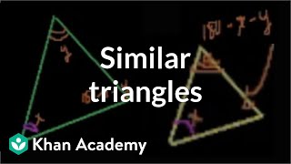 Similar triangles  Similarity  Geometry  Khan Academy [upl. by Ynoble]