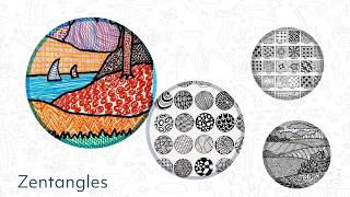 TUTORIAL Zentangles  A landscape of Patterns [upl. by Gena]