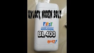 UNLOCK MODEM BOLT BL400 [upl. by Ineslta]