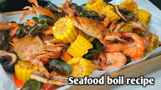 Seafood boil recipe by mhelchoice Madiskarteng Nanay [upl. by Etep]