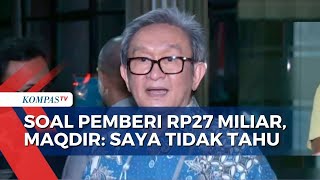 Respons Maqdir Ismail Usai Diperiksa Kejagung Terkait Status Uang Rp27 Miliar [upl. by Eidnak]