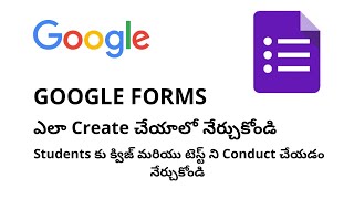 Google forms complete guide in telugu [upl. by Hanahsuar]